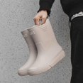 thumbnail image 4 of Gray Mens Rain Boots With Solid Color Letter Design Waterproof Low Top Rubber Comfortable For Spring Summer Casual Outdoor Wear Size 40, 4 of 7