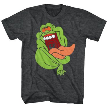 The Real Ghostbusters Slimer Black Heather Adult T-Shirt