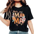 thumbnail image 4 of RKSTN Hauts d'Été pour Femmes Décontractés Coupe Ample Polyvalents T-Shirts Graphiques Mode à Imprimé Floral Respirants Manches Courtes Col Rond T-shirt Blouses, Cadeaux de la Fête des Mères, 4 of 5
