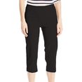thumbnail image 2 of SLIM-SATION Pantalon Capri à Jambe Droite à Enfiler à Grand Bande pour Femme avec Contrôle du Ventre, 6, Noir, 2 of 4