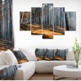 thumbnail image 1 of Feu en Forêt avec Flamme et Fumée - Art Moderne sur Toile, 1 of 4