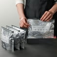 thumbnail image 3 of Sacs de Rangement Alimentaires Réutilisables avec Fond Autoportant pour la Cuisine, Matériau en Papier D\'aluminium, Scellés et Réutilisables, Congelables et pour la Préservation de la Fraîcheur, 10 Pcs, 3 of 3