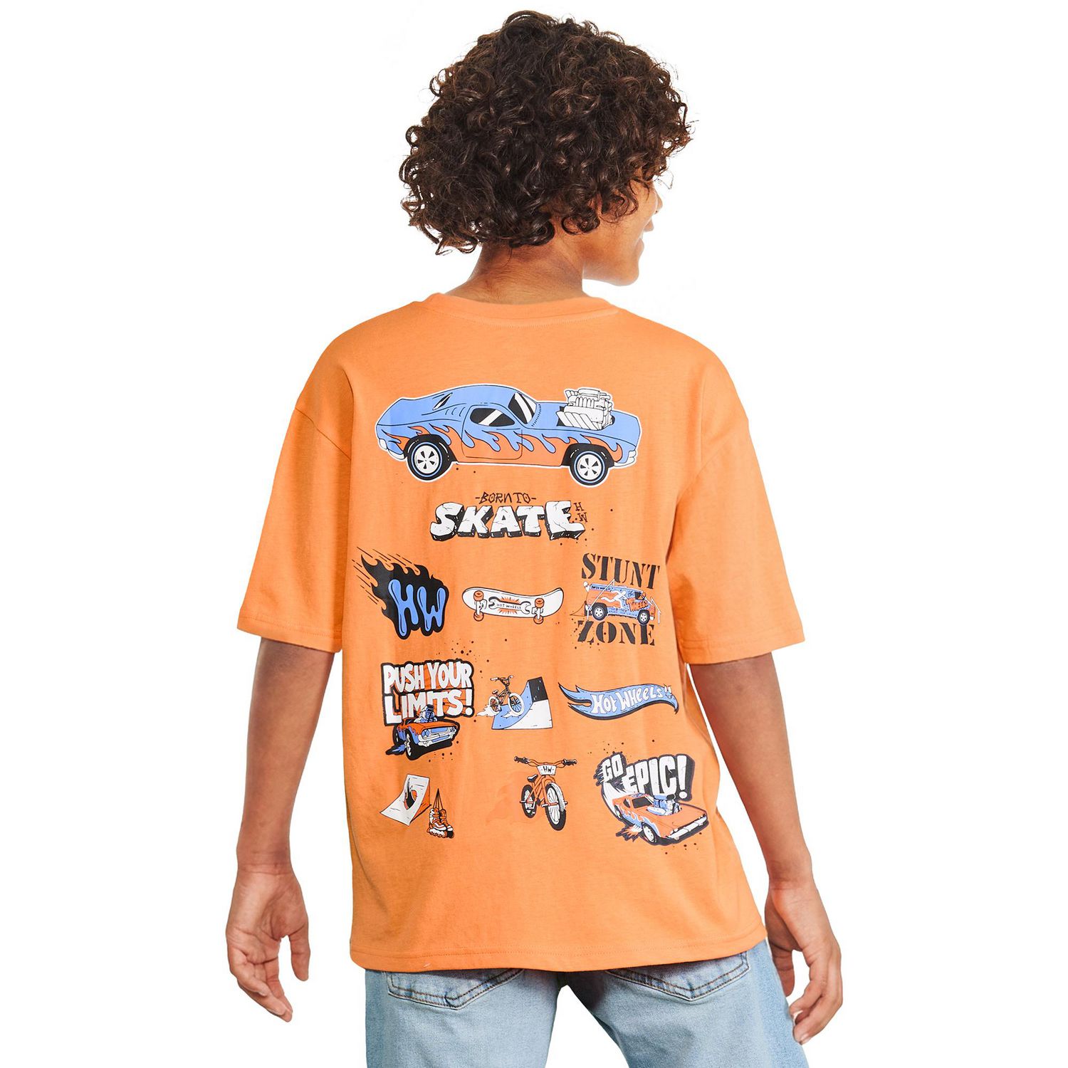 T-shirt à imprimé graphique Hot Wheels pour garçons