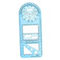 thumbnail image 1 of Multifunctional Geometric Ruler Supplies Office Mathematics and triangles, Drawing Template Blue Primary, 1 of 9