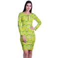 thumbnail image 2 of Moomaya Womens Full Sleeve Printed Midi Length Printed Bodycon Dress, 2 of 6