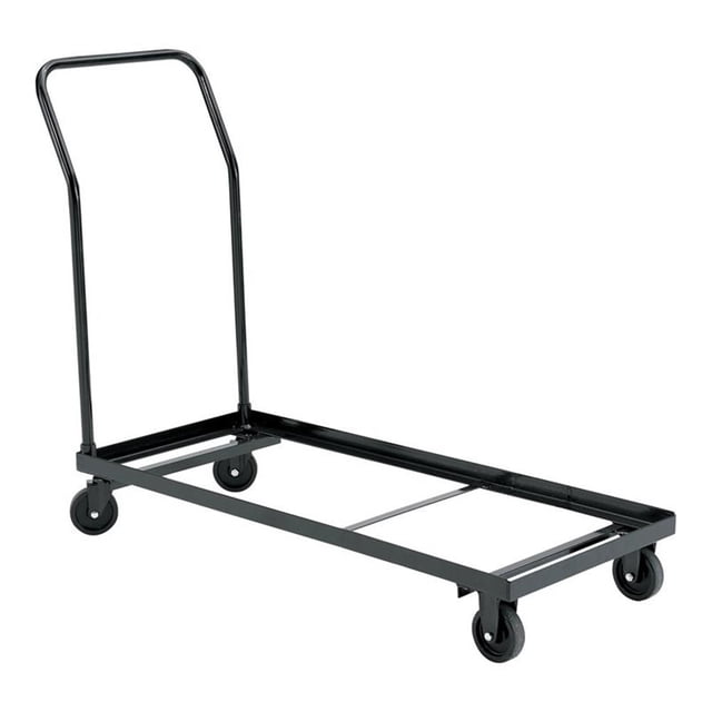 NPS 4 Roulettes Moderne en Acier Métallique Dolly pour Chaises Série 1100 en Brun. Ce Dolly durable, Fabriqué en Acier Brun à Revêtement en Poudre de Calibre 11, Est Conçu pour Tenir et Transporter jusqu'à 26 Chaises Pliantes Série 1100 NPS. Il Comprend Quatre Roulettes en nylon de 4 Pouces, Deux d'Entre-Doigts Pivotantes, pour une Mobilité Fluide sur Diverses surfaces. le Dolly a une Capacité de Charge de 1100 Lb et Mesure 39 Pouces de Hauteur, 19 Pouces de Largeur et 46,5 Pouces