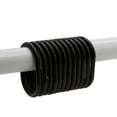 thumbnail image 1 of Solid Black Plastic Shower Curtain Rings - Set of 12, 1 of 5