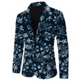 thumbnail image 5 of Men Christmas Snowflake Santa Men Prom Suits Printed Pocket Lapel Button Suit and Pants for Men Suit Jacket Suit, 5 of 5