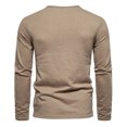 thumbnail image 4 of KIHOUT Chandails Molletonnés Hommes Décontracté Chandail à Enfiler Manches Longues Col Rond T-Shirt Hauts Blouse KH/L2, 4 of 5