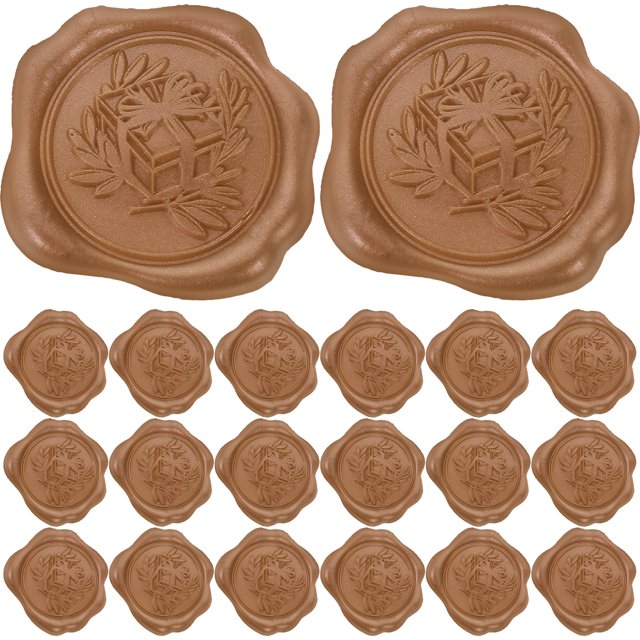 Shisuyan 60Pcs Envelope Sealing Stickers Wax Seal Stickers Adhesive Wax Seals Embossed Seal Stickers