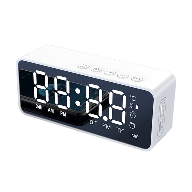 Boc G50 Wireless Speaker Mini Mirror Surface Design Support TF Card 2-in-1 Practical Bluetooth-compatible Loudspeaker Alarm Clock for