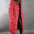 thumbnail image 2 of AherBiu Plus Size Cardigan for Women Trendy Cable Knit Long Cardigans Button down Open Front Winter Coat, 2 of 5