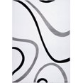 thumbnail image 1 of Modern Contemporary Spiral Pattern Straps Minimalistic Design Area Rug Carpet Tapis For Living Room Bedroom Grey White Blue 4x6 5x8 6x9 8x10 Feet, 1 of 6