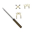 thumbnail image 4 of DYNWAVECA Retractable Billiards Cue Stick Bridge Comfortable Handle Professional Practical Snooker Cue Rest for Club and Game Indoor Party with 3 Bridge Heads, 4 of 10