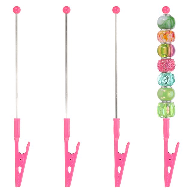 Uxcell Pince à Alligator à Longue Queue, 4 Pcs 5.3 Pouces/135mm Pince à Fil Métallique, Rose Rouge