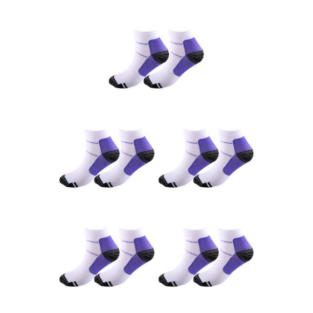 maskred 2piece Greater Flexibility Compression Socks For Sports Comfortable To Wear Ankles Socks purple L/XL 5Set
