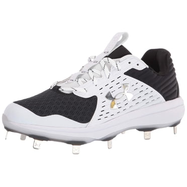 Under Armour Chaussure de Baseball Yard MT pour Homme, Noir (002)/blanc, 14