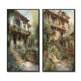 thumbnail image 2 of Designart "Country Cottage Entry Rustic Charm IV" Farm Framed Wall Art Set Of 2 - Country White Framed Canvas Set For Living Room Decor, 2 of 6