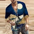 thumbnail image 2 of Fankiway T-Shirt Décontracté à Manches Courtes Imprimé pour Homme, 2 of 3