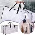 thumbnail image 2 of Sacs de Rangement Transparents Extra Larges Robustes avec Bretelles de Sac à Dos Poignées Solides et Fermetures Éclair Sécurisées pour Organisation Textile Maison, 2 of 6