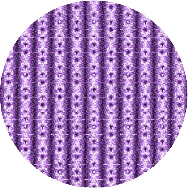 Ahgly Tapis Rond Lavable en Machine Intérieur Transitionnel Violet Violet, 3 Pieds Rond