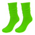 thumbnail image 1 of XIAQUJ Socks Solid Color Crew Socks Colorful Lightweight Cotton Socks Stockings Green One Size, 1 of 4