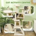 thumbnail image 3 of 54" Beige Cat Tree - Multi-Level Tower with Scratching Posts, Condo & Bed - Activity Center for Living Room & Playtime, 3 of 7