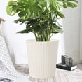 thumbnail image 4 of Self-Watering Planter Pot with Automatic Water Absorption System | 7-Inch Circular Plastic Flower Pot for Indoor Outdoor Plants | Includes 1 Planting Basin, 4 of 6