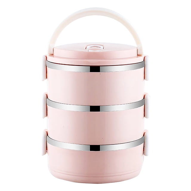 Bento Lunch Box Portable Lunch Box, Circular Fresh-Keeping Box, Stainless Steel Insulated, Student Office Staff Lunch Box, Bento Box