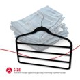 thumbnail image 2 of Home Basics (Pack of 3) Velvet Trouser Hanger with 4 Bars | Space-Saving, Non-Slip Design for Slacks, Jeans, Shorts, and Accessories | Rotating Metal Hook, 2 of 7
