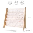 thumbnail image 3 of 3 Sprouts Recycled Fabric Kids Book Rack Storage Bookshelf Organizer in Pale Pink Terrazzo for Ages 3+, 3 of 15