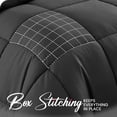 thumbnail image 3 of Canadian Linen Down Alternative 220 GSM Microfiber Comforter, Grey, Queen Size, Machine Washable, Hypoallergenic, 3 of 8