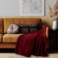 thumbnail image 1 of Faux Fur Throw Merlot, 1 of 3
