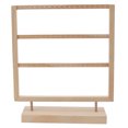 thumbnail image 2 of Earring Display Stand, Earring Organizer Stand, Log Color Wooden Earrings Jewelry Holder Earring Holder With Wood Basic Stand Storage Display For Hanging Earrings, 2 of 8