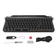 thumbnail image 2 of Red Switch Typewriter Mechanical Keyboard, 100 Keys RGB Backlight  Gaming Keyboard with Tablet Phone Stand,  5.1, Wired USB, for , OS X, , IOS, 2 of 7