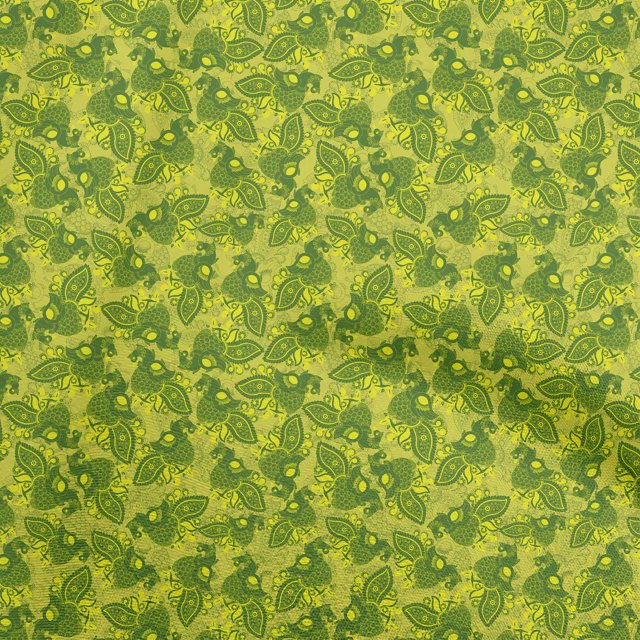 oneOone Cotton Flex Yellow Fabric Peacock Craft Projects Decor Fabric Printed By The Yard 40 Inch Wide