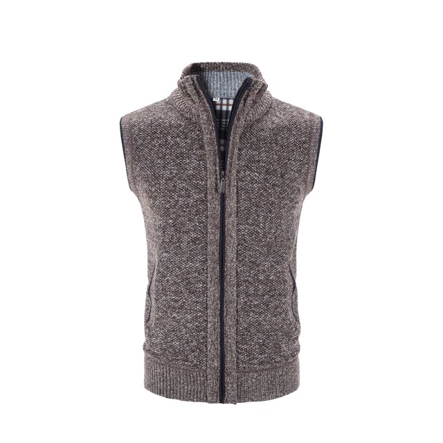 Leutsin 2021 Autumn And Winter Plus Fleece Jacket Men's Sweater Stand Collar Cardigan