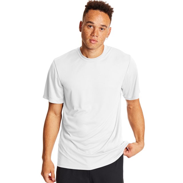 Hanes T-Shirt Sport Cool DRI Performance pour Hommes Lot de 2, 3TG, Blanc