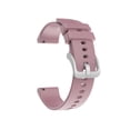thumbnail image 1 of Amdohai 18mm Unisex Silicone Replacement Watch Strap with Quick Release Spring Bars Silver Buckle Compatible with GARMIN Watch, Pink, 1 of 8