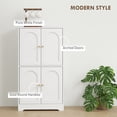 thumbnail image 4 of HOMCOM 43" Kitchen Pantry Cabinet, Modern 4-Tier Storage Cabinet, White, 4 of 10