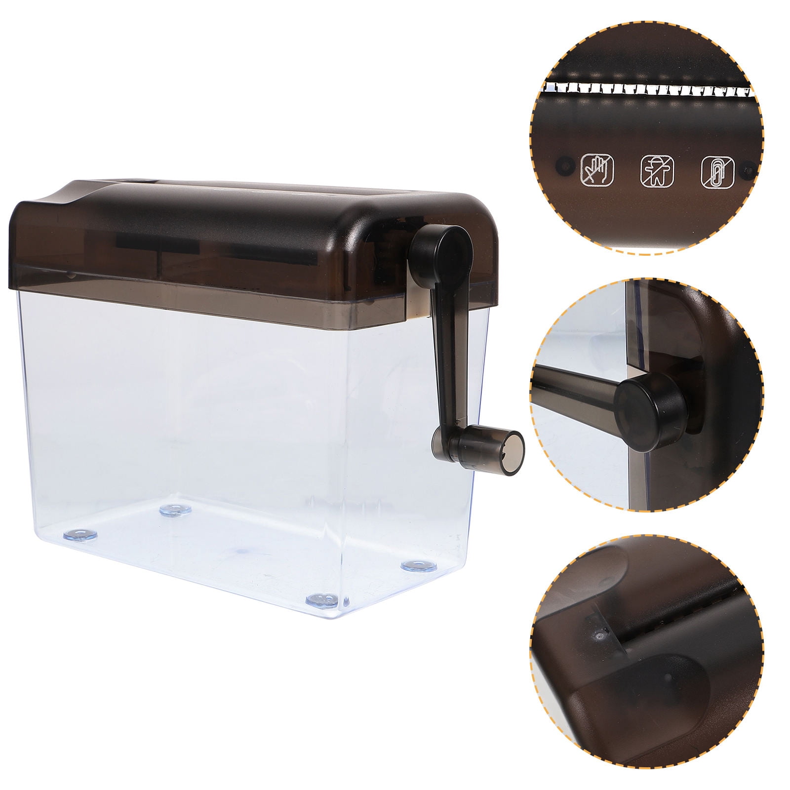 HINTRMENT Wear Resistant Paper Shredder Hand Shredder Grey ABS for Business Office 1Pack