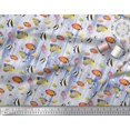 thumbnail image 2 of Soimoi Cotton Poplin Fabric Fish & Shells Ocean Print Fabric by The Yard 56 Inch Wide, 2 of 2