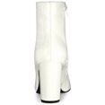 thumbnail image 2 of Unique Bargains Women's Pointed Toe Zipper Patent Leather Ankle Chunky Boots, 2 of 6