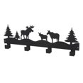 thumbnail image 1 of Metal Black 4 Hook Coat Hanger (Forest Moose), 1 of 1
