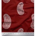 thumbnail image 1 of Soimoi Rayon Crepe Fabric Paisley Block Decor Fabric Printed Yard 46 Inch Wide, 1 of 3
