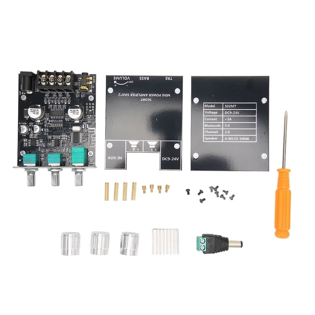 BT Board, BT 5.0 Subwoofer Board 2 en 1 Bass Treble Réglage du Volume de Contrôle pour la Maison