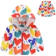 thumbnail image 1 of Toddler Girls Winter Coat Cartoon Printed Solid Color Lightweight Jacket Windproof Puffer Jacket Puffer Jacket Kids 12-18 Months Kids Clothes, 1 of 4