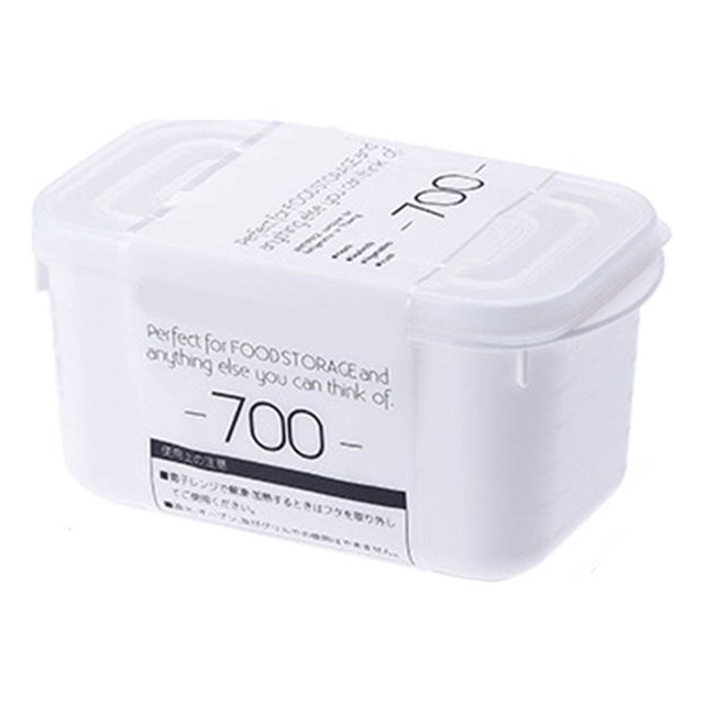 350/700/800/1600ml Sealing Box Wear-resistant Heatable Plastic Heat-resistant Lid Food Fruit Case for Daily Use
