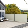 thumbnail image 2 of Outsunny Double Retractable Side Awning 236" x 63" Patio Screen Cream White, 2 of 10