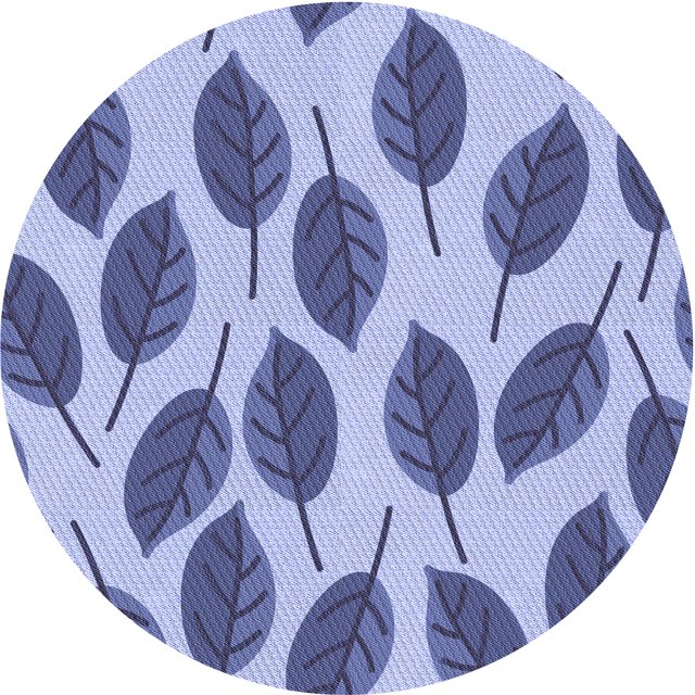 Ahgly Company Tapis d'Intérieur Ronds Transitionnels Lavables à la Machine, Violet Pervenche Profond, 4 Pieds Rond